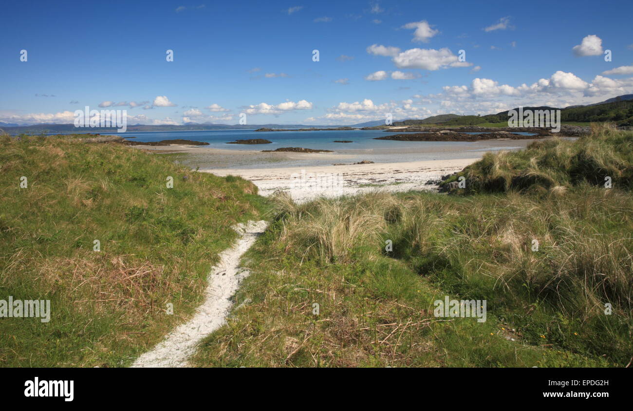 Traigh Beach at Arisaig in the Scottish Highlands. Stock Photo