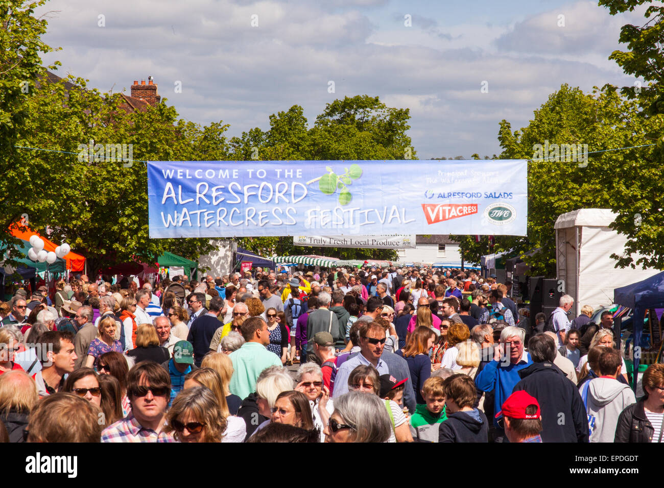Alresford watercress festival, Broad Street, New Alresford, Hampshire