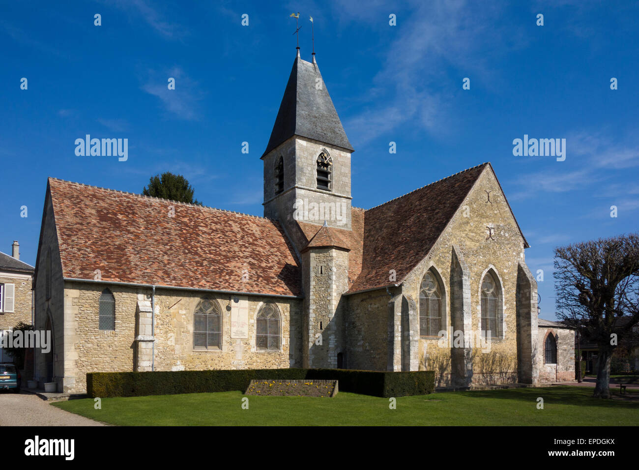 Église Saint-Denis (13th century), Écos, Upper Normandy, France Stock Photo