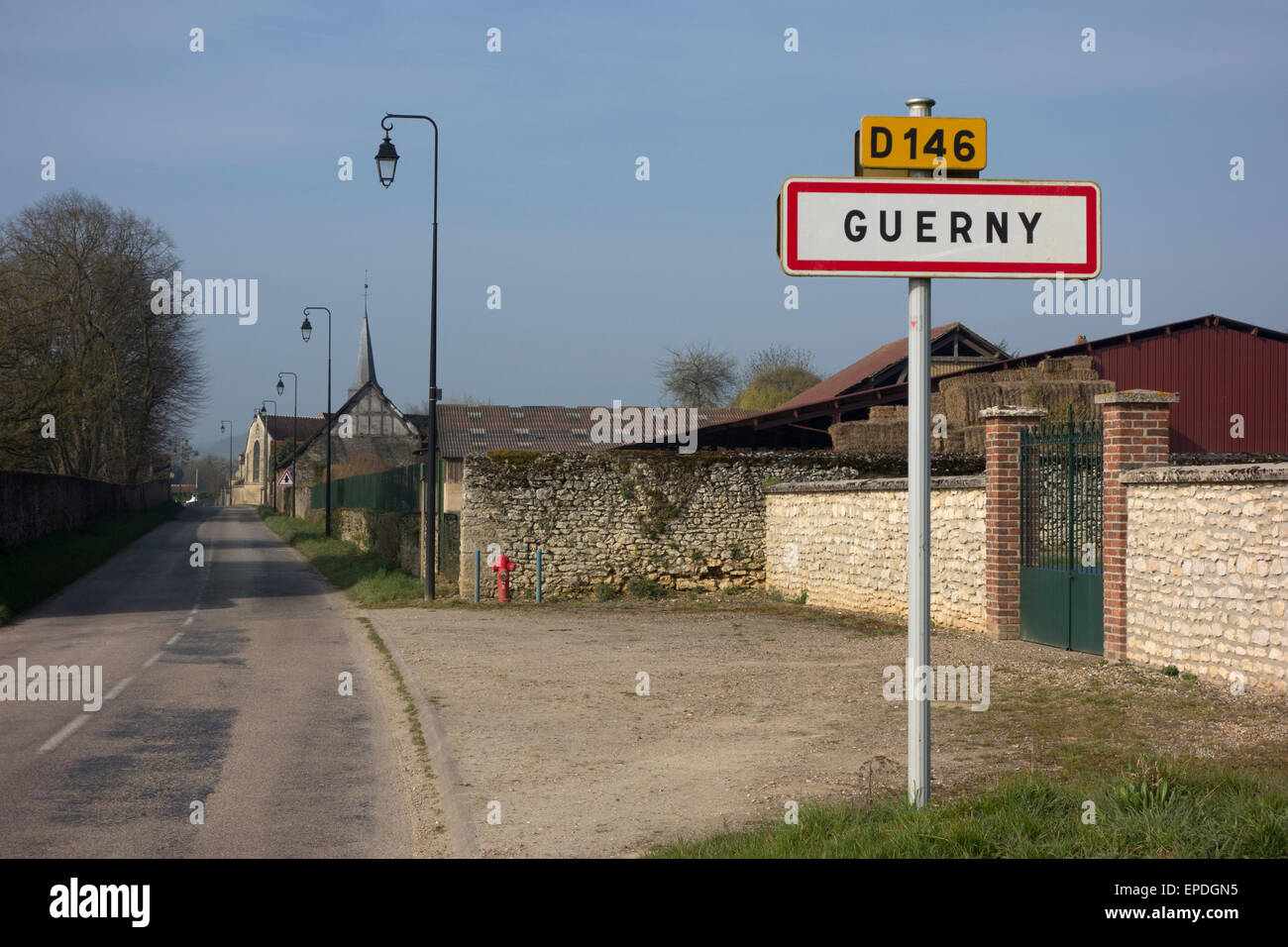 Guerny, commune in Eure department of Upper Normandy, France Stock Photo