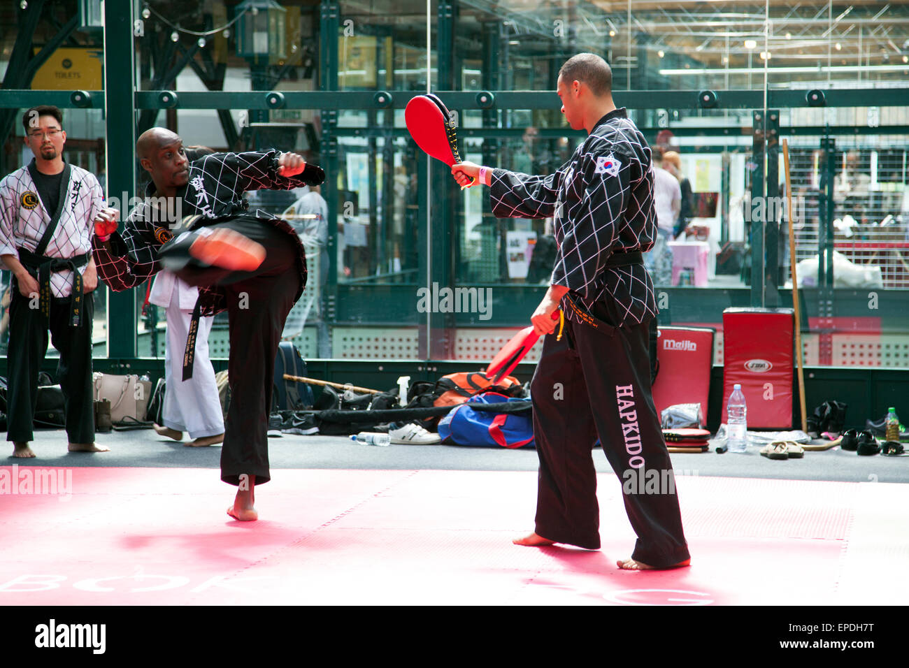 16th May 2015 - FestivalAsia in Tobacco Docks, London - Korean Hapkido by School of Korean Martial Arts Stock Photo