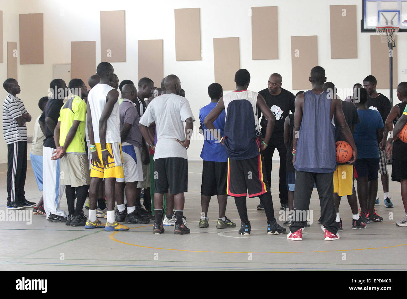 Kampala, Uganda. 17th May, 2015. South African basketball coaching