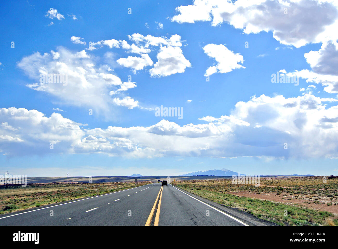 highway 89 A heading south from grand canyon to flagstaff arizona Stock Photo