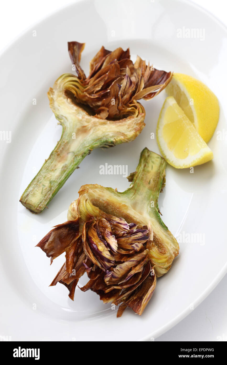 deep fried artichoke, roman jewish cuisine, carciofi alla giudia Stock