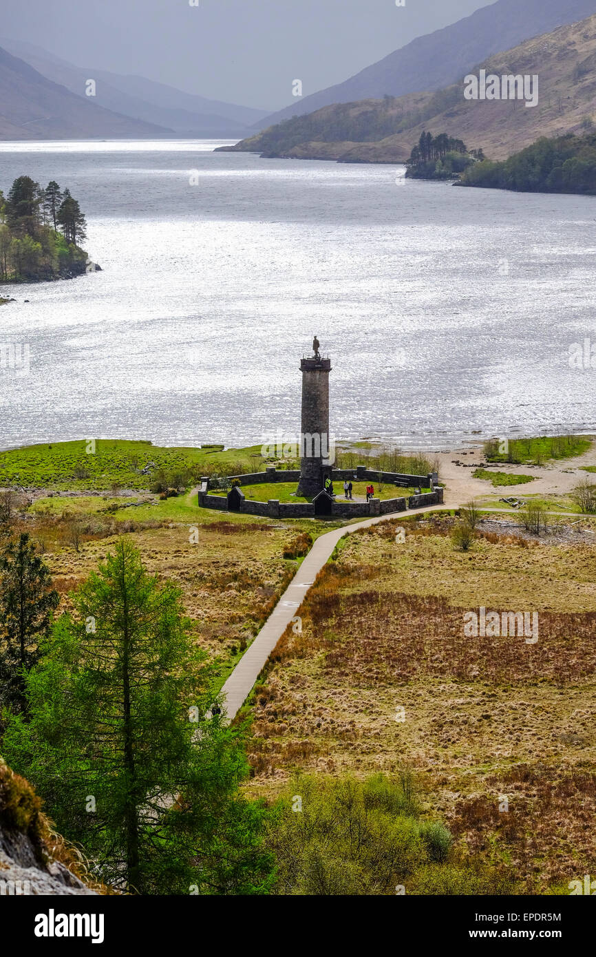 Scotland: The Glenfinnan Monument on the road between Fort William and Mallaig Stock Photo