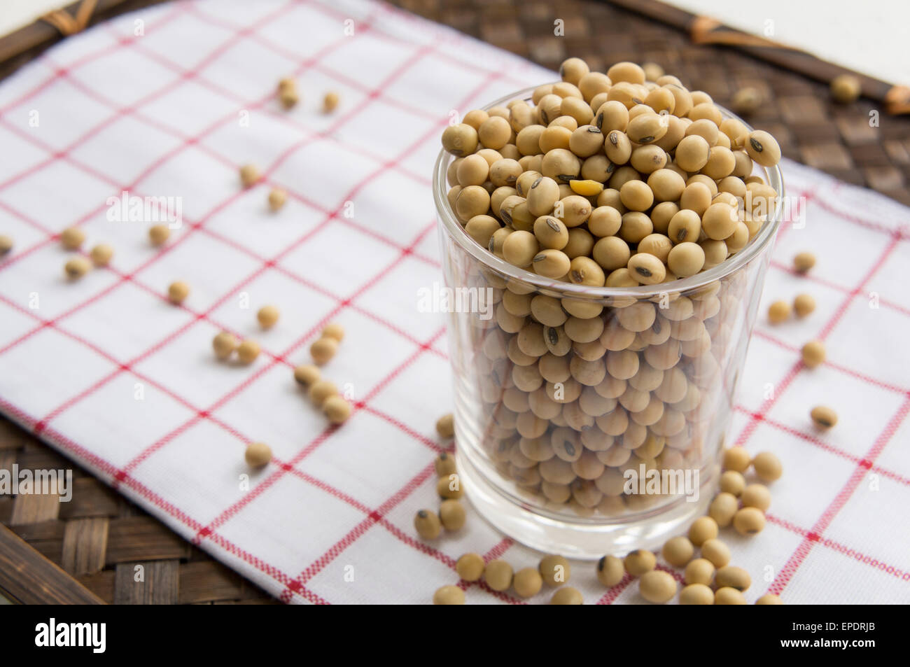 soy bean milk yellow soybean isolated grain vegen Stock Photo