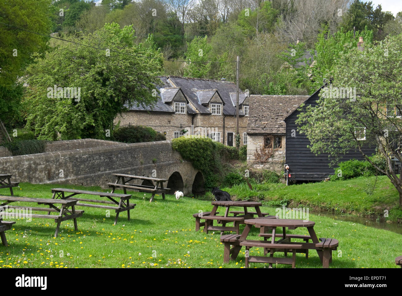 The White Hart Inn, a country pub, near Ford Chippenham Wiltshire