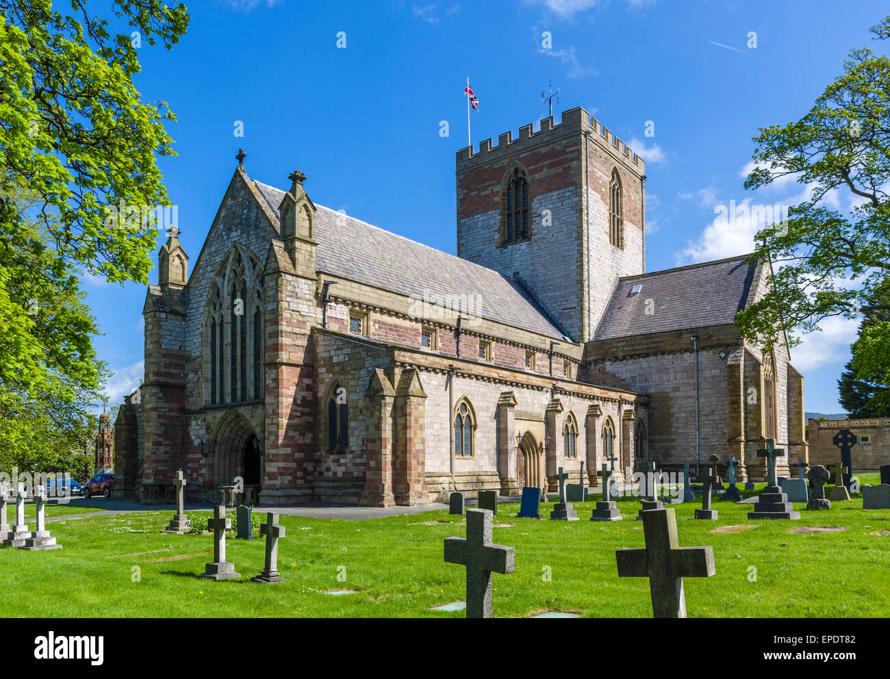 St Asaph Cathedral, purportedly the smallest cathedral in Britain, St Asaph, Denbighshire, Wales, UK Stock Photo