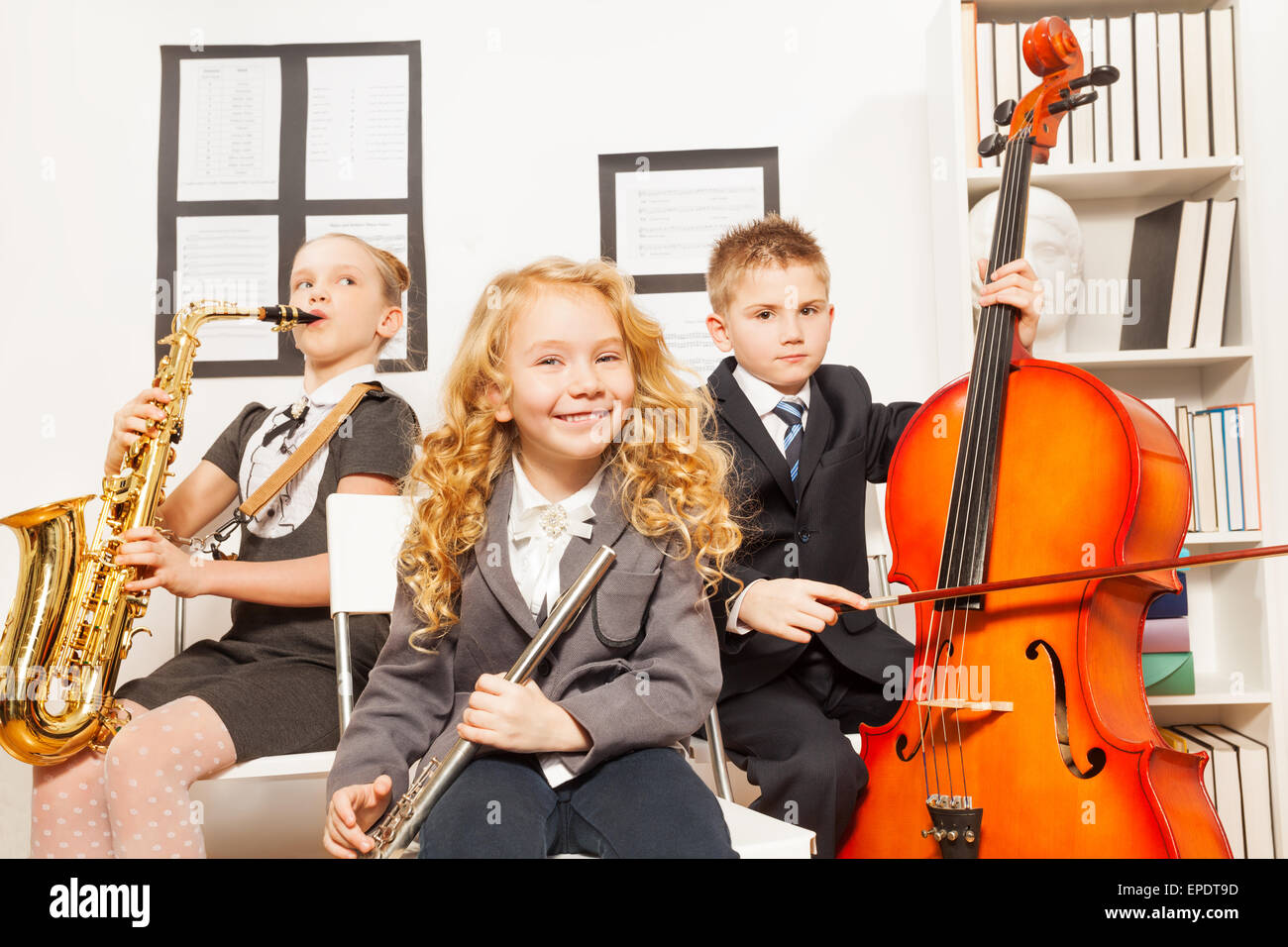 School band instruments happy hires stock photography and images Alamy