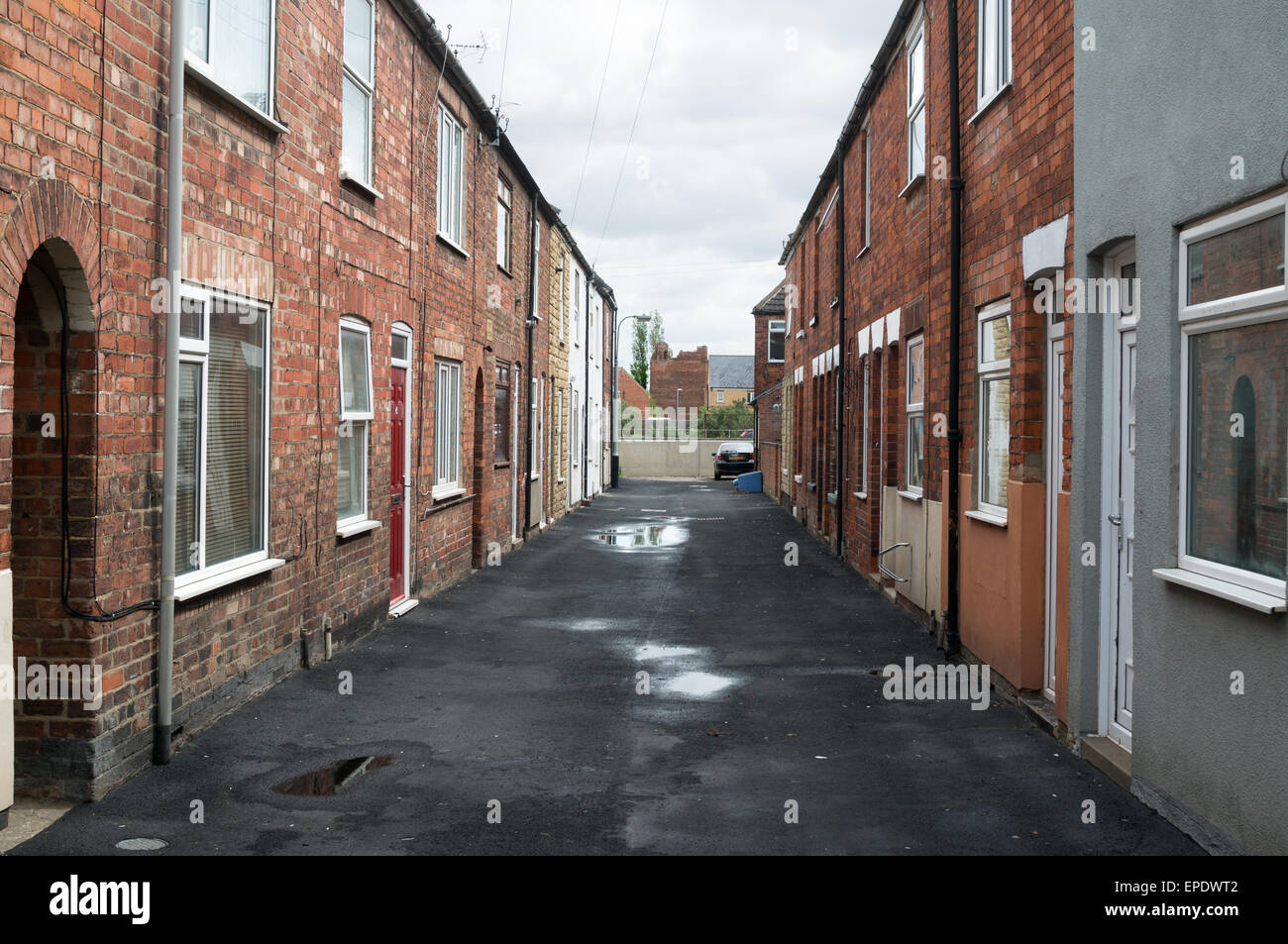Narrow street with small houses hires stock photography and images Alamy