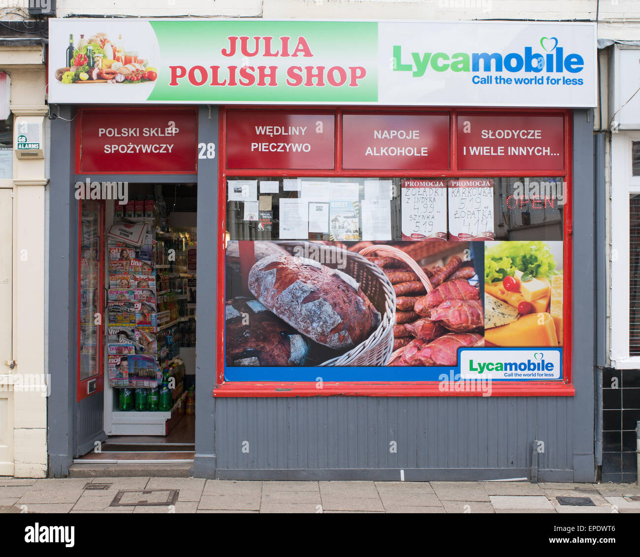 Julia Polish shop Boston, Lincolnshire, England, UK Stock Photo
