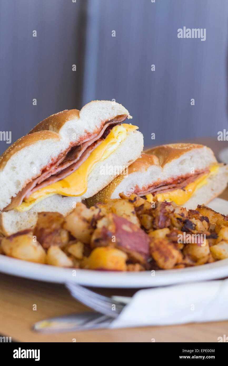 Taylor Ham Pork Roll Egg And Cheese Breakfast Sandwich On A