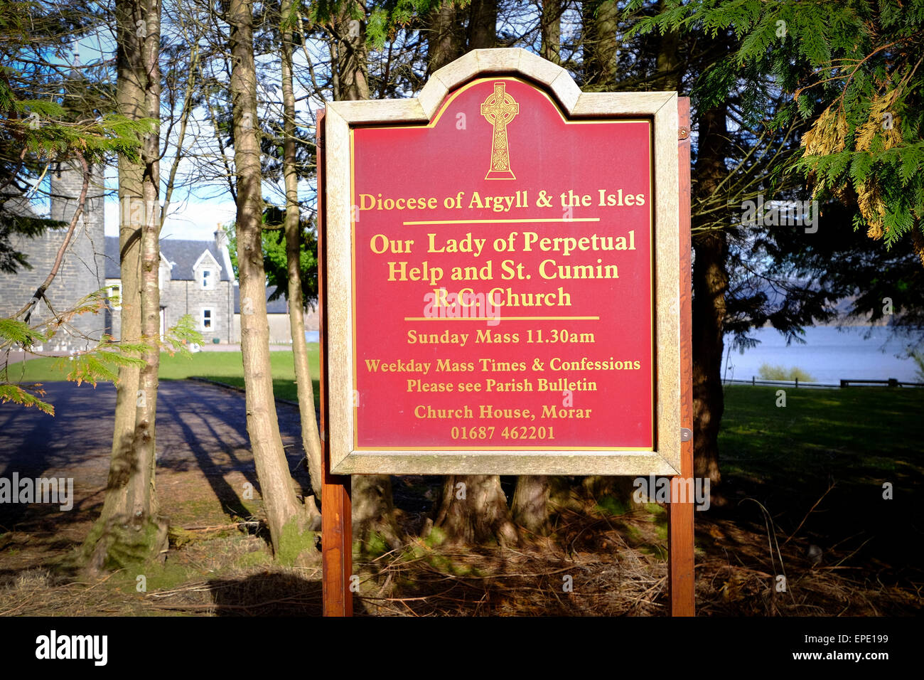 Scotland, UK Roman Catholic Church by the shore of Loch Morar in the