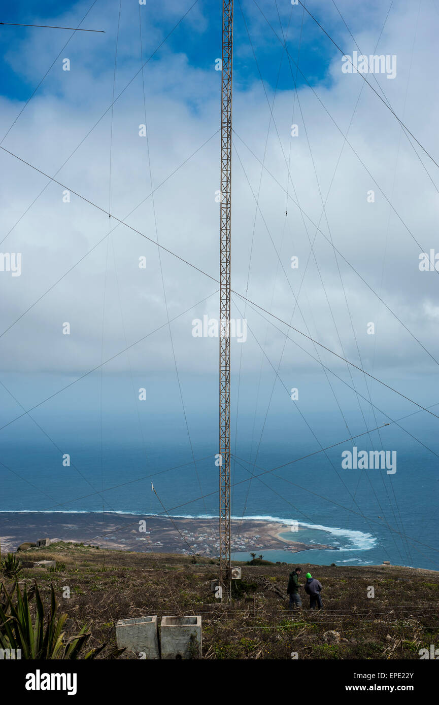 Amateur Radio station on top of Monte Verde at 750 m a.s.l in Sao Vicente  island, Cape Verde archipelago in the Atlantic Ocean Stock Photo - Alamy