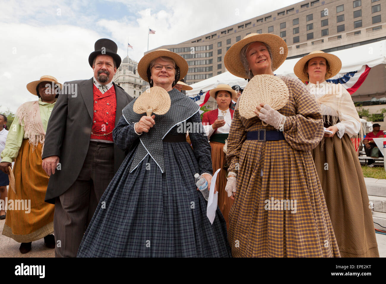 Washington, DC, USA. 17th May, 2015.  Thousands of Civil War reenactors march on Pennsylvania Avenue to celebrate the 150th anniversary of the Grand Review Victory Parade, which marked the end of the American Civil War in 1865. Credit:  B Christopher/Alamy Live News Stock Photo