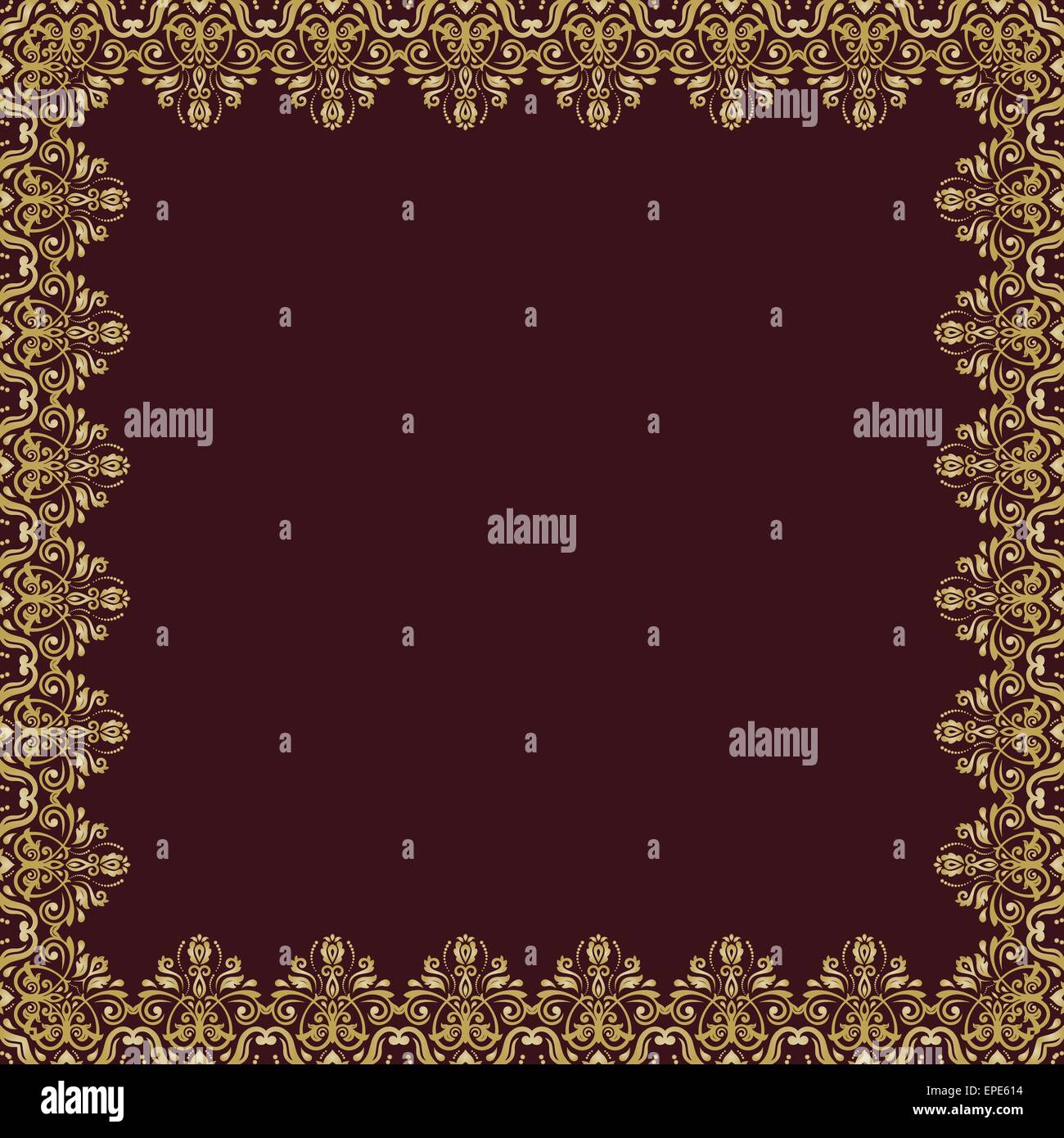 Foliage border brown Stock Vector Images - Alamy