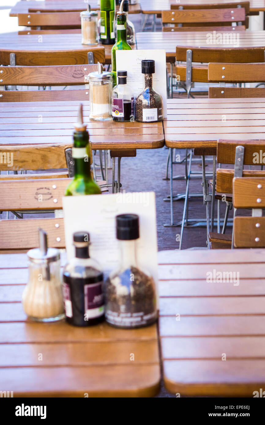 Tables in Cafe Stock Photo Alamy