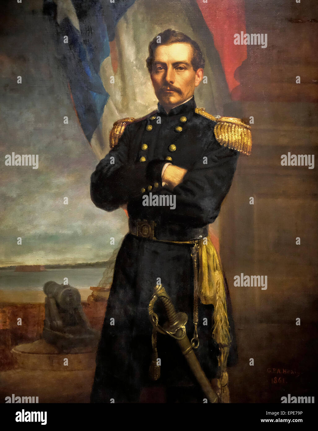 General Pierre G T Beauregard of the Confederate States of America, USA Civil War Stock Photo
