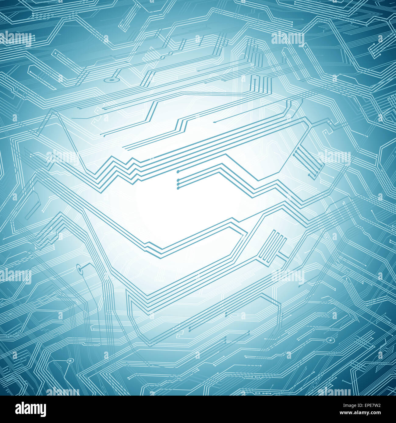 Electronic circuit background concept of technology. Stock Photo