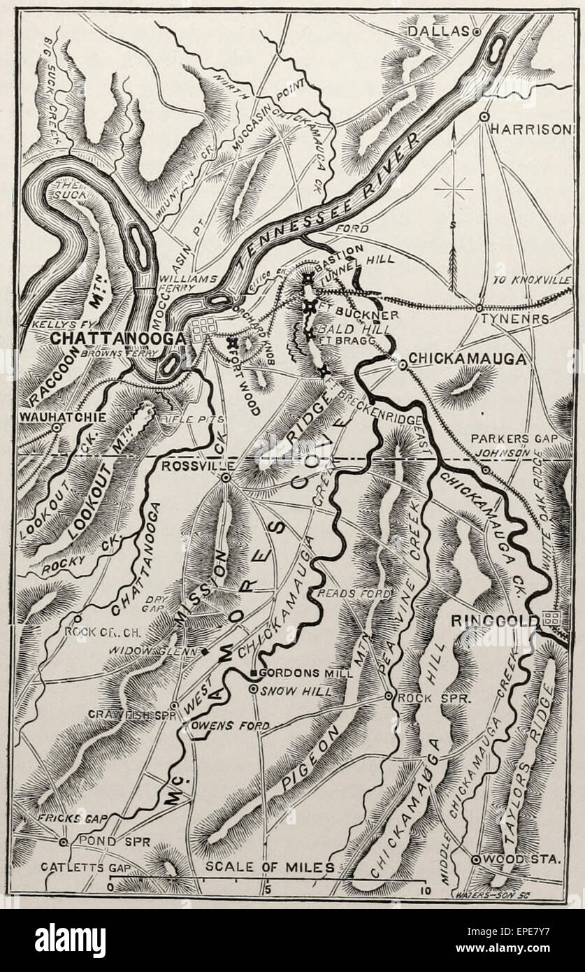 Map Of Chattanooga High Resolution Stock Photography And Images Alamy