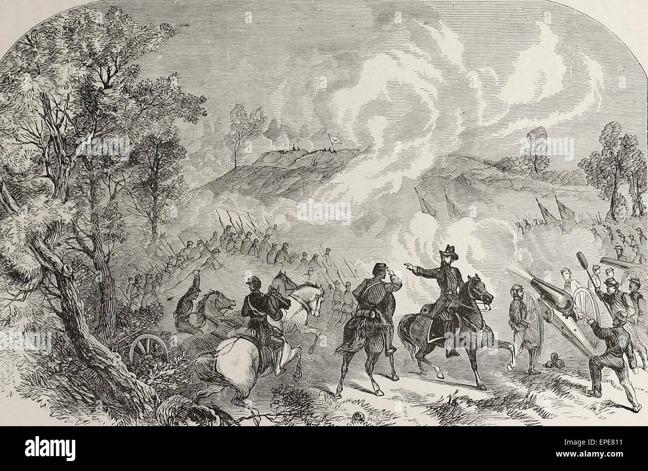 Battle of Spotsylvania Court House during the USA Civil War Stock Photo