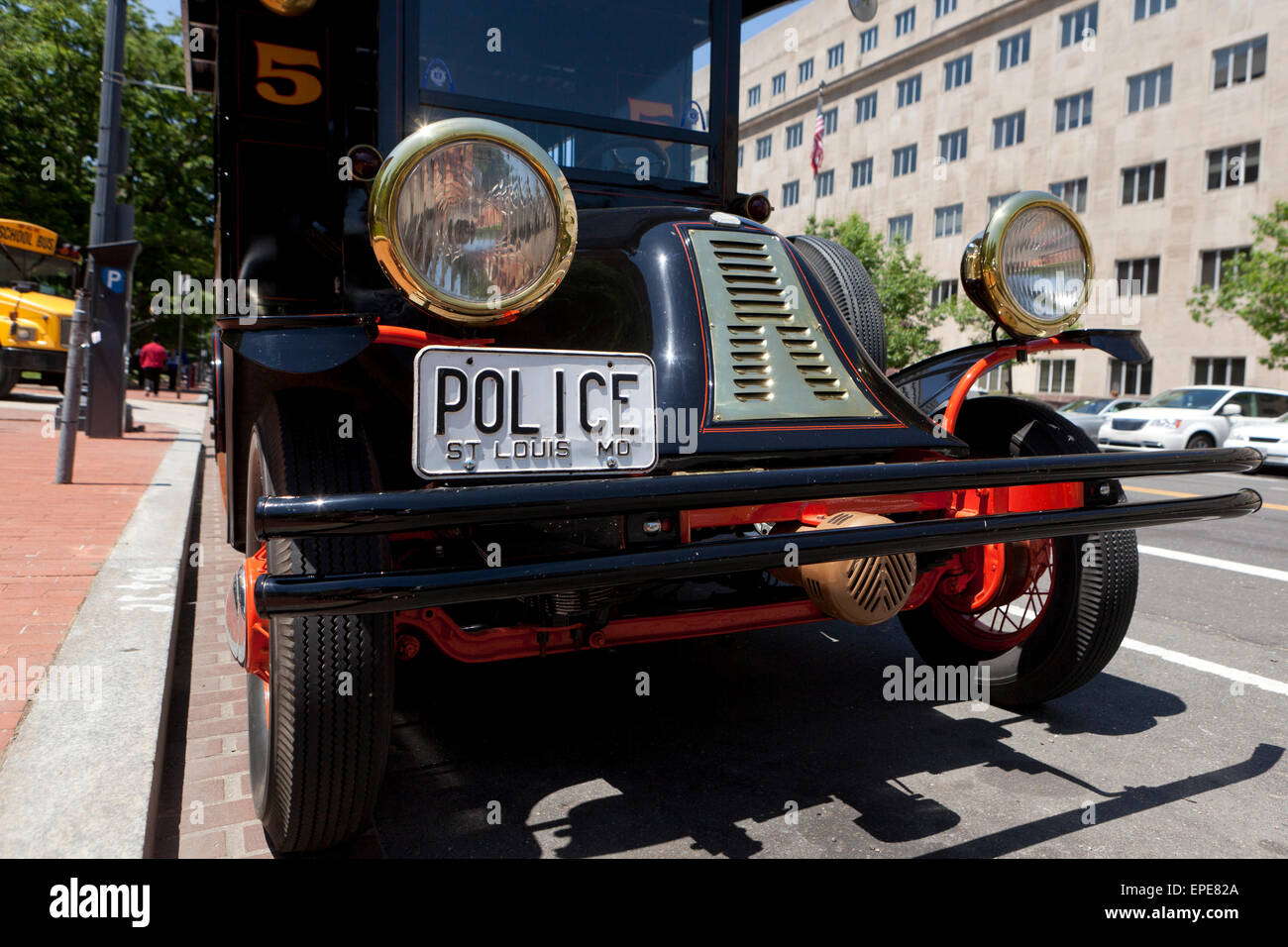St. Louis Police Officers Association vintage police paddy wagon - USA Stock Photo