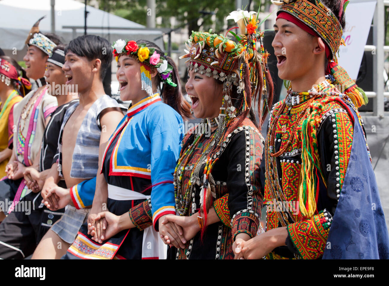 Taiwanese indigenous dance performance at National Asian Heritage Festival - Washington, DC USA Stock Photo