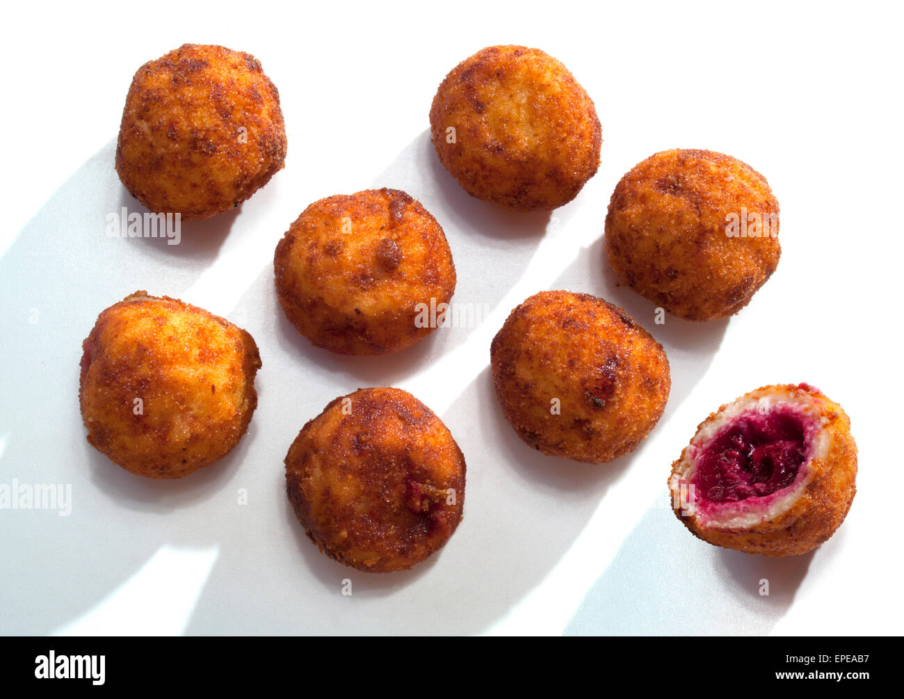 Fried cheese balls. Stock Photo