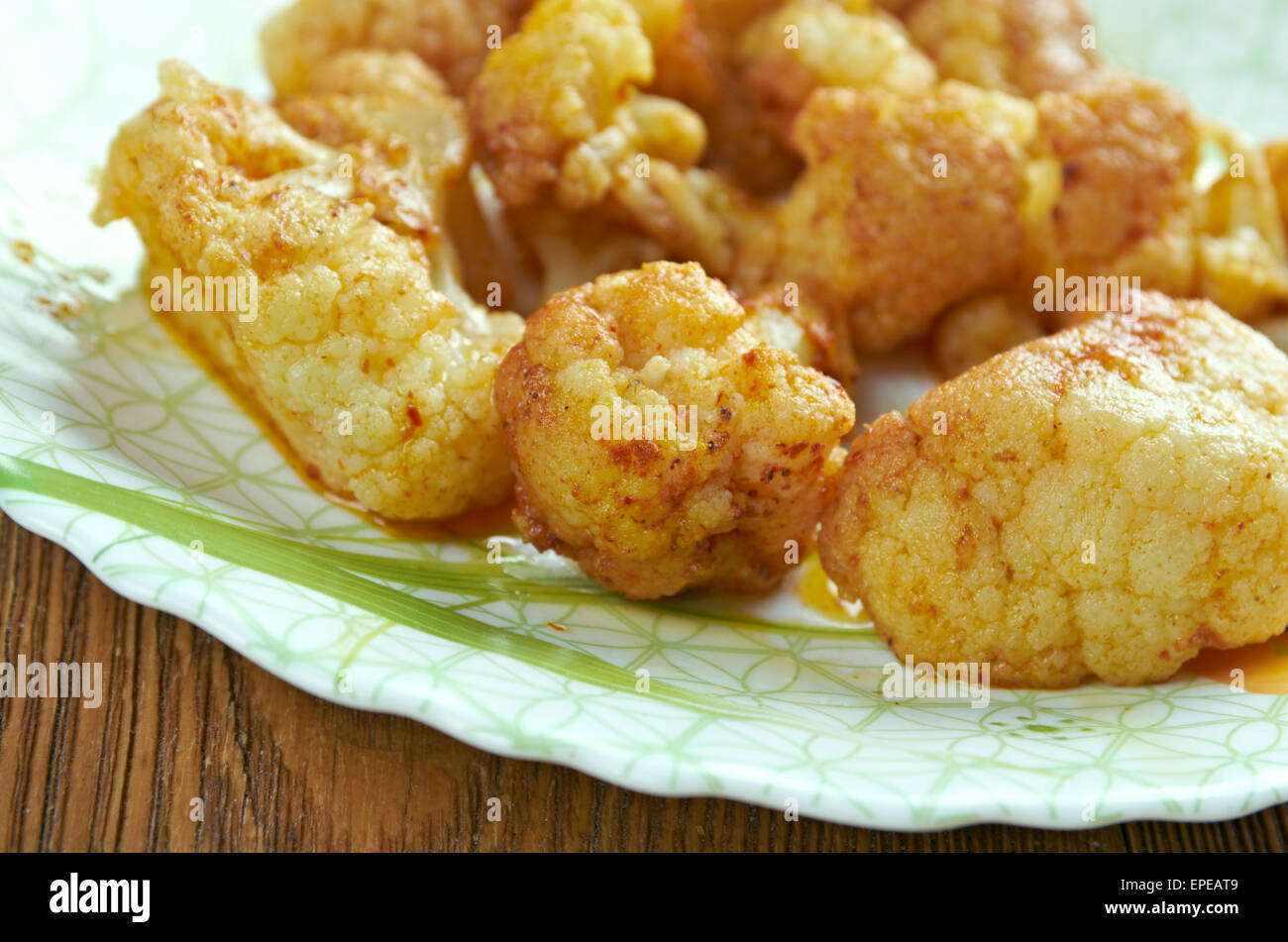 Zahra Mekleyah Fried cauliflower.Levantine vegetarian dish served