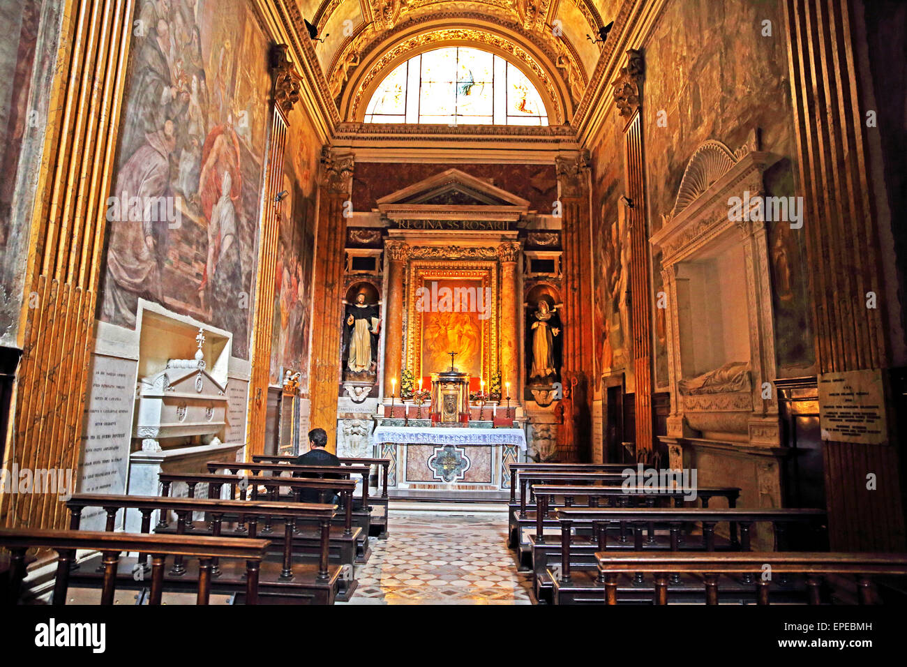 The Capranica Chapel in Santa Maria sopra Minerva church in Rome Italy Stock Photo