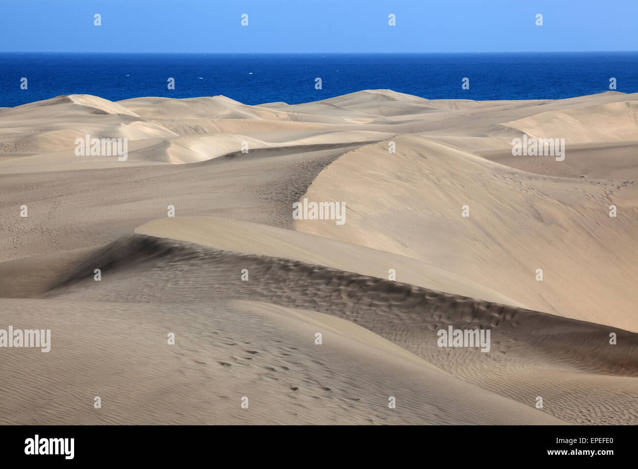 Dunes, Maspalomas Dunes Nature Reserve, Gran Canaria, Canary Islands, Spain Stock Photo