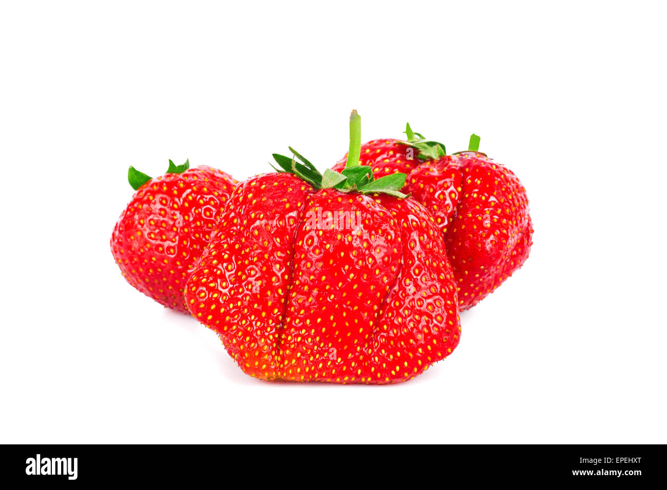 Fresh ripe strawberries on a white background isolated Stock Photo - Alamy