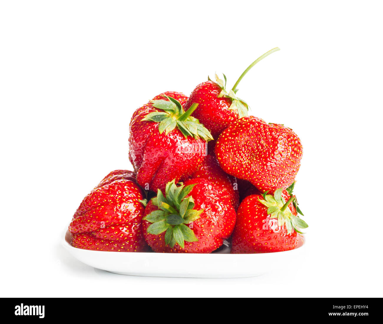 Fresh ripe strawberries on a white background isolated Stock Photo - Alamy