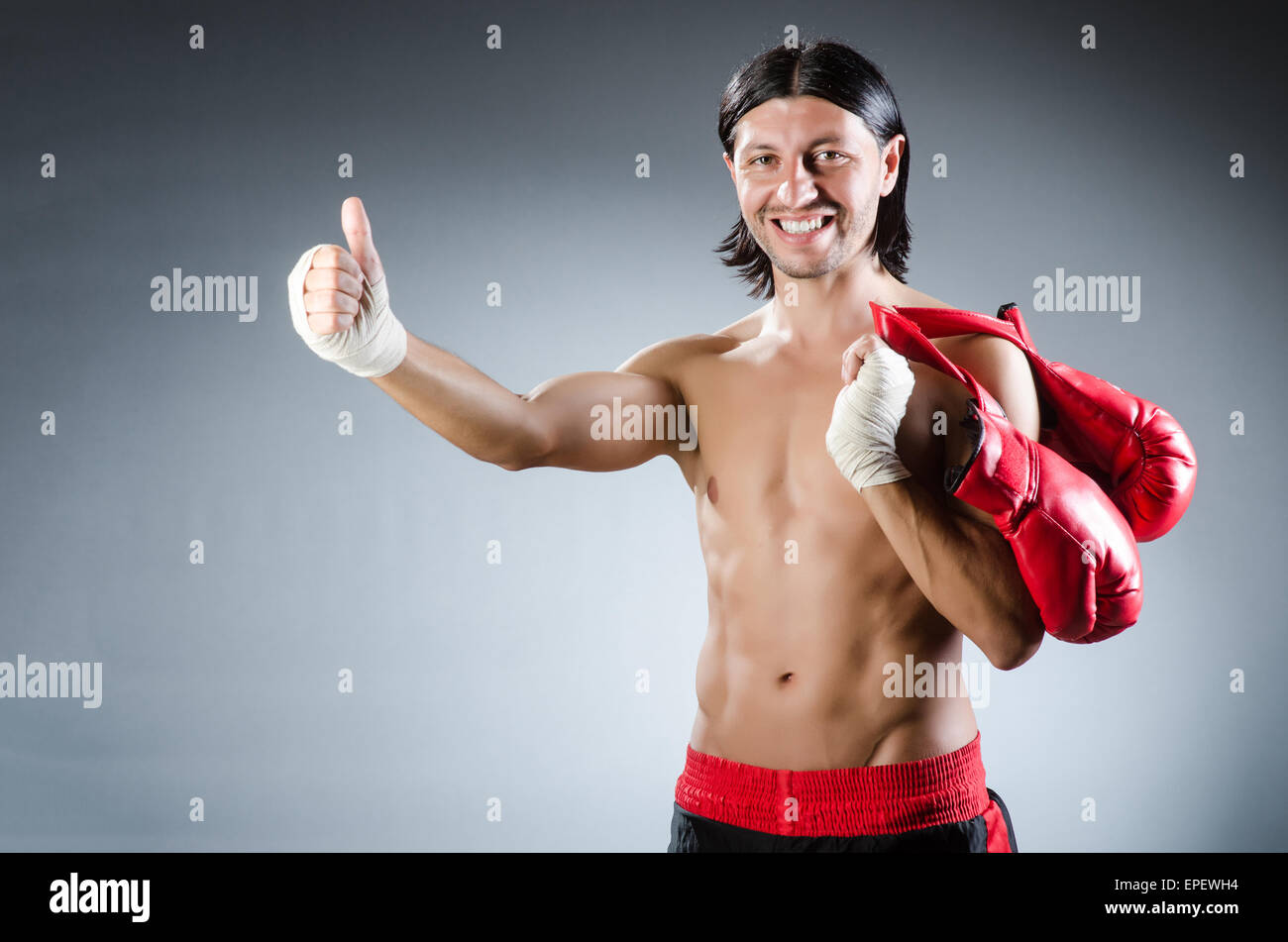 Ripped martial arts expert at training Stock Photo Alamy