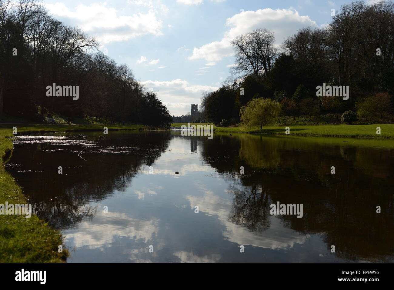 Fountains Abbey and Studley Royal Water Gardens, North Yorkshire Stock
