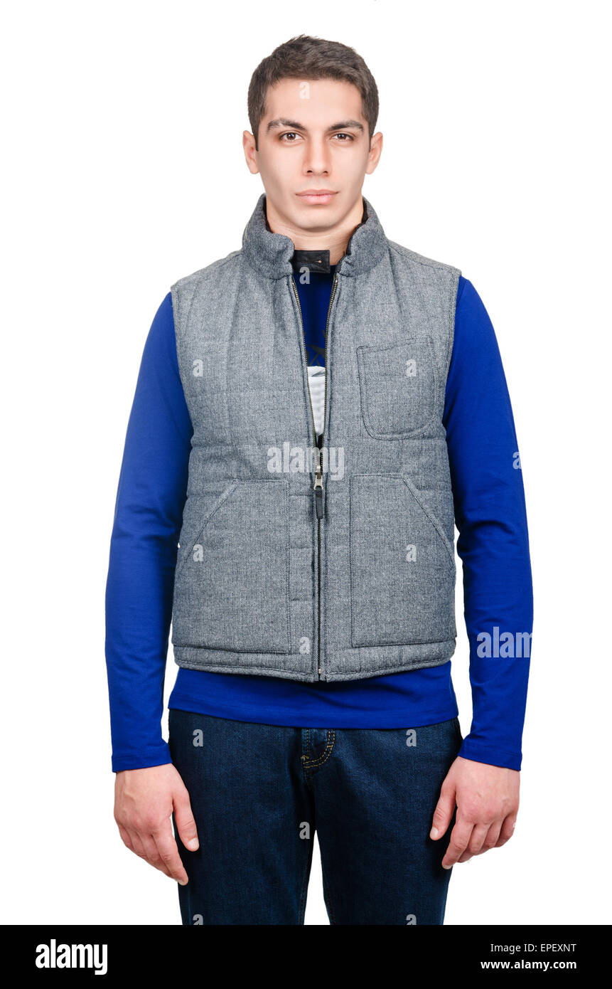 Vest isolated on the white background Stock Photo - Alamy