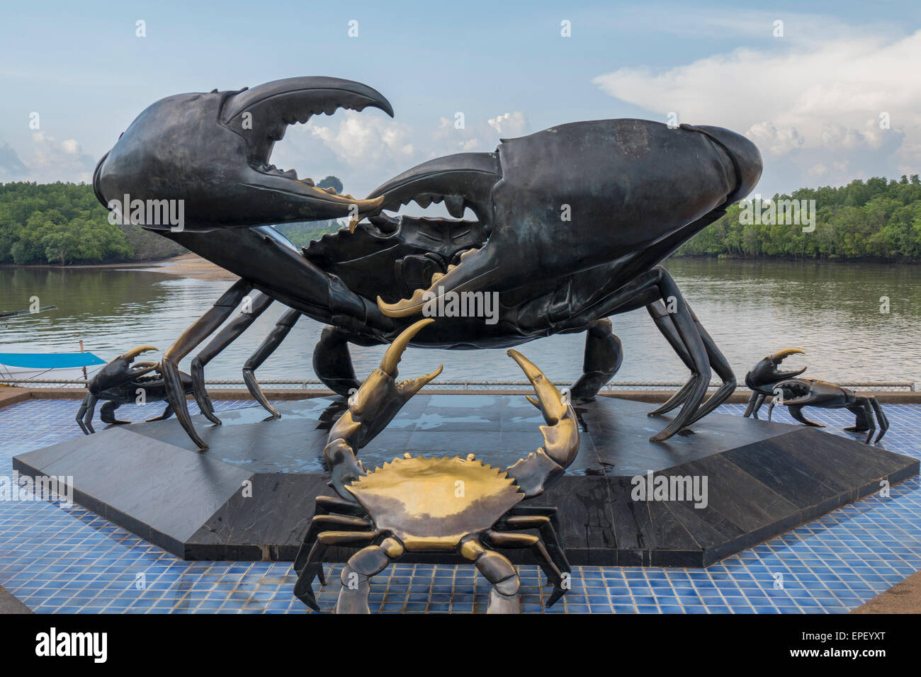 Crab sculpture in Krabi Town, Thailand, Asia Stock Photo Alamy