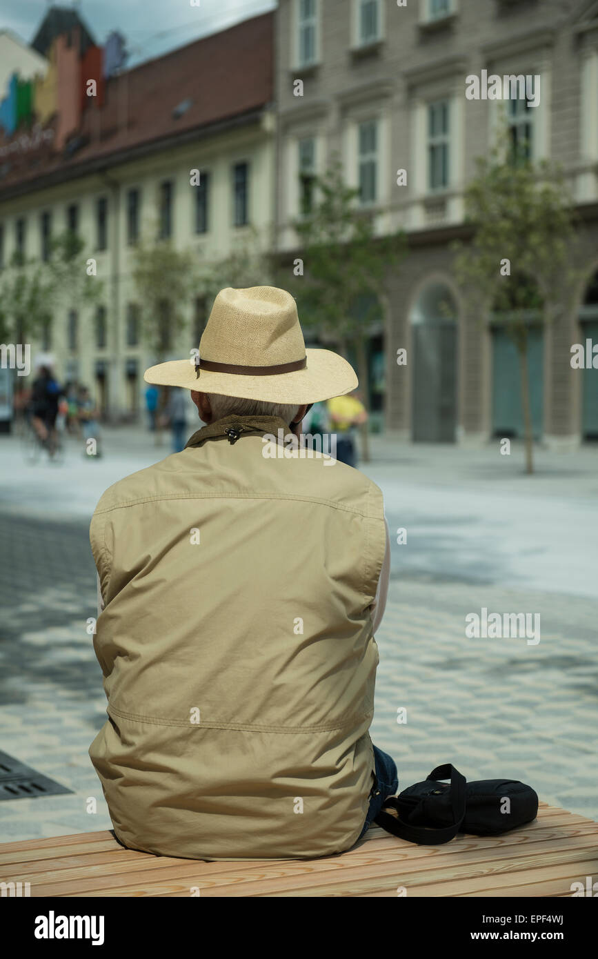Man on the bench hi-res stock photography and images - Alamy