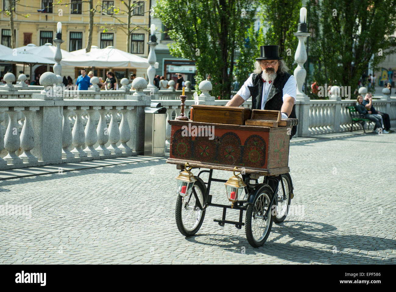 old man with tricycle Stock Photo Alamy
