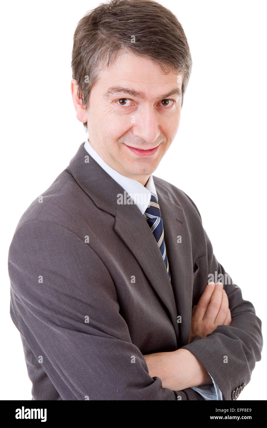 young business man portrait isolated on white Stock Photo - Alamy