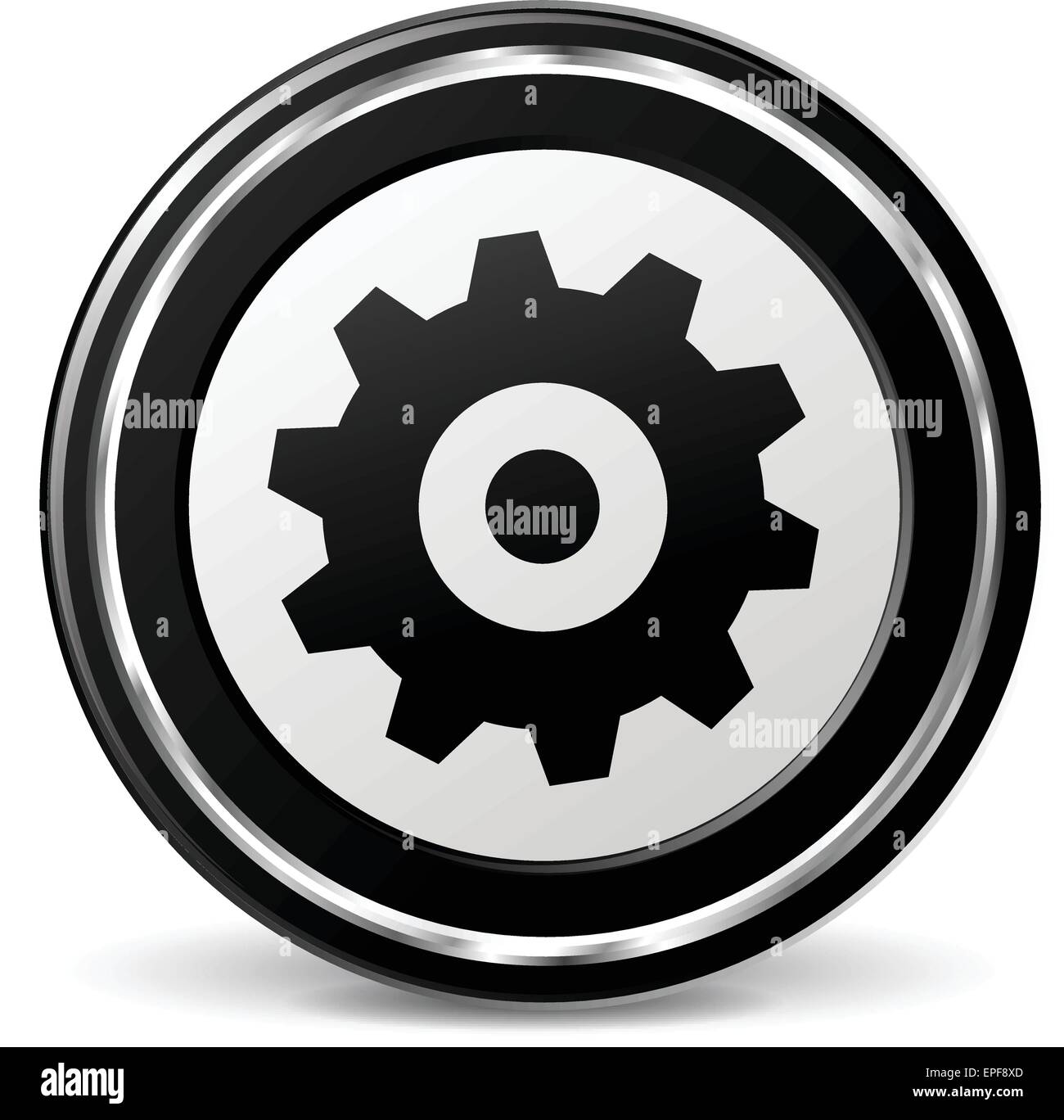 illustration of gear black and silver icon Stock Vector Image & Art Alamy