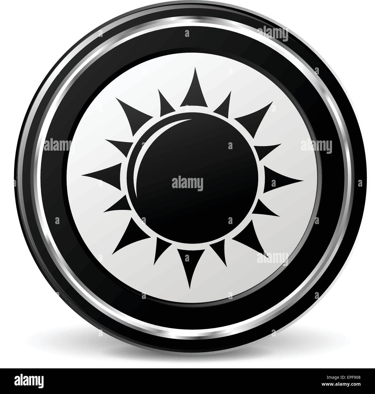 illustration of sun black and silver icon Stock Vector Image & Art - Alamy