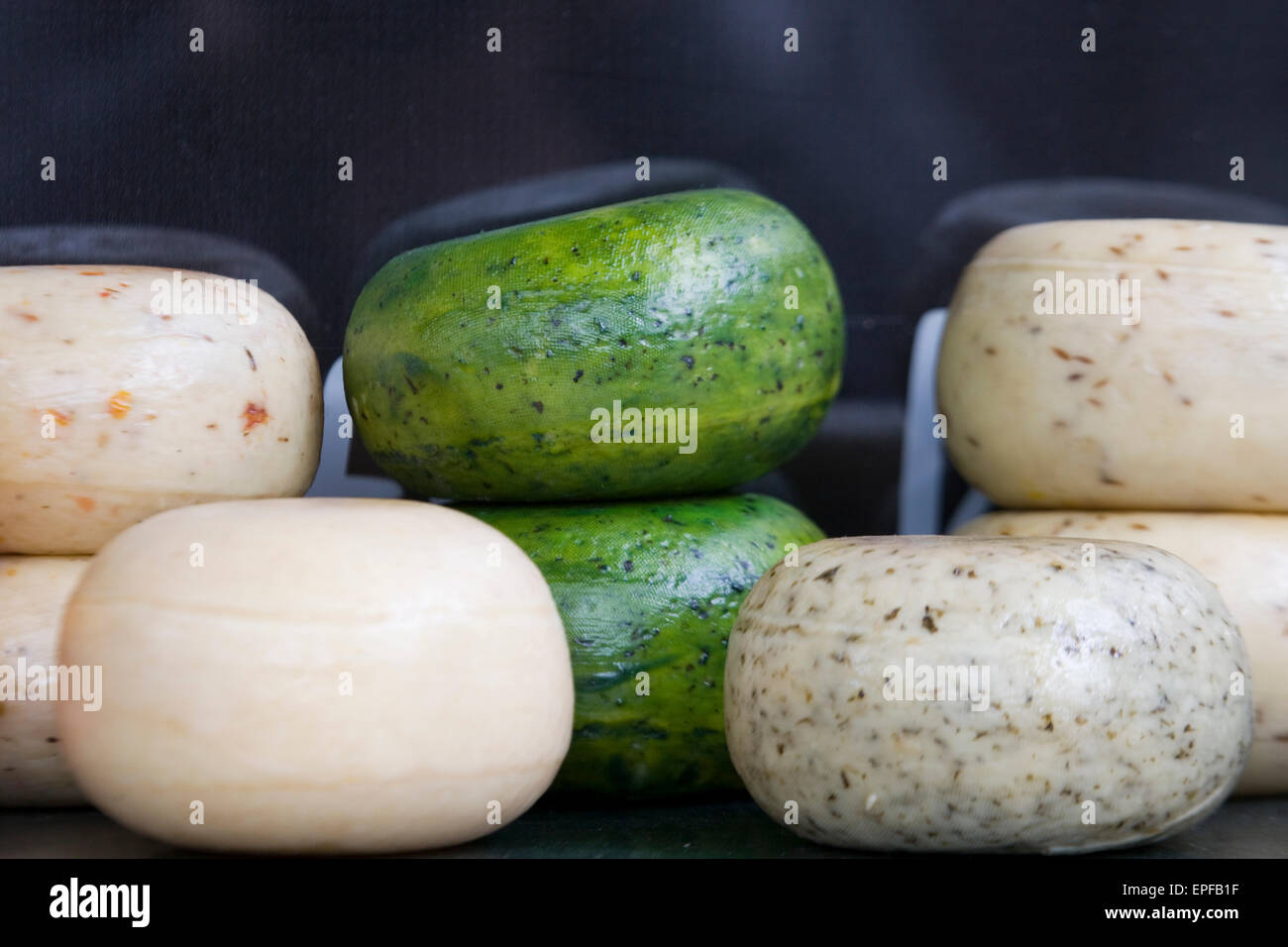 Round Edam Cheese in the village of Edam in Holland Stock Photo Alamy