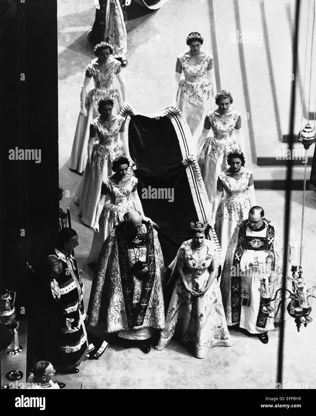 The Queens Coronation at Westminster Abbey 2nd June 1953. Stock Photo