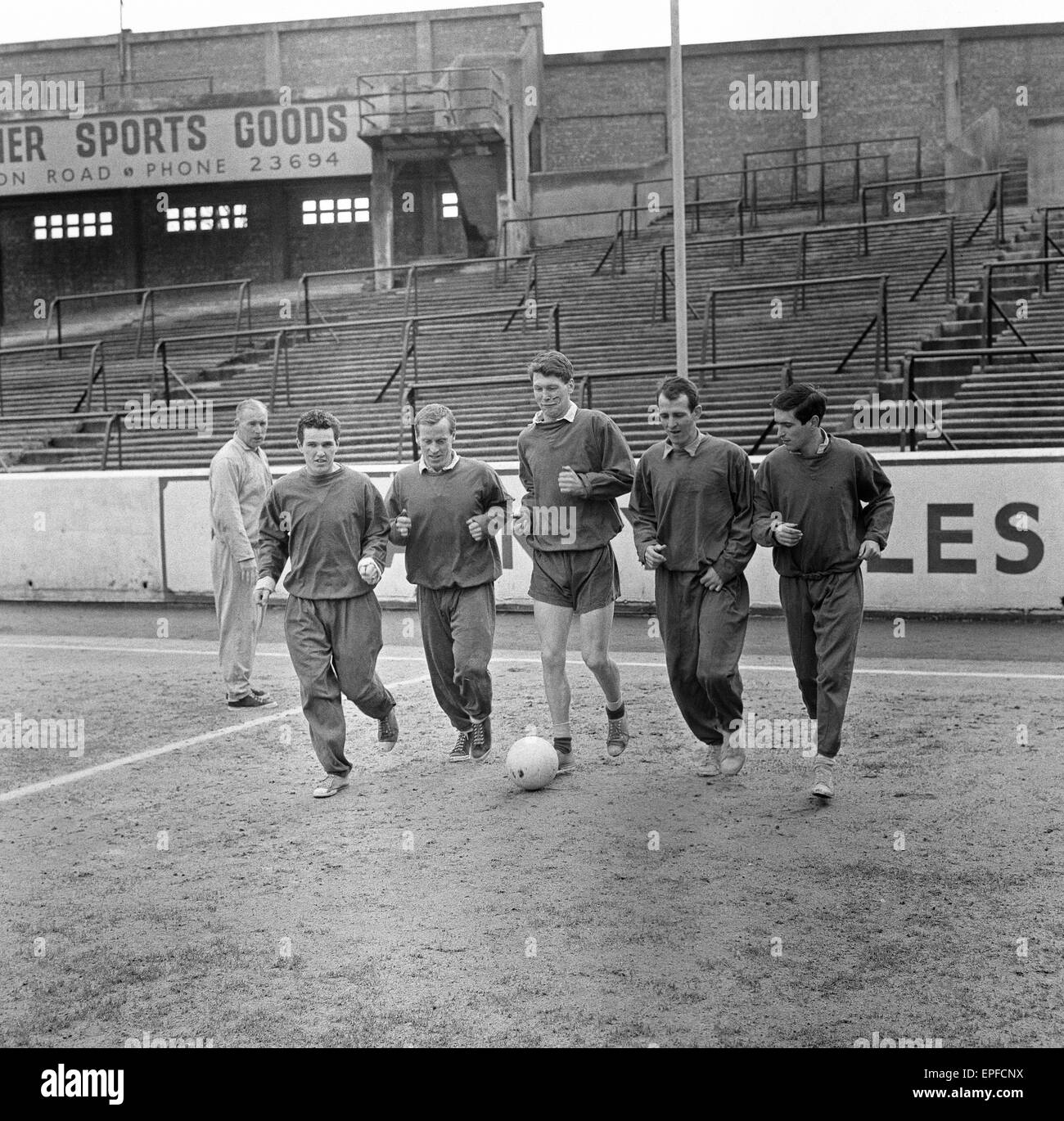 Southampton Football Players, Training Session, 15th March 1963 Stock