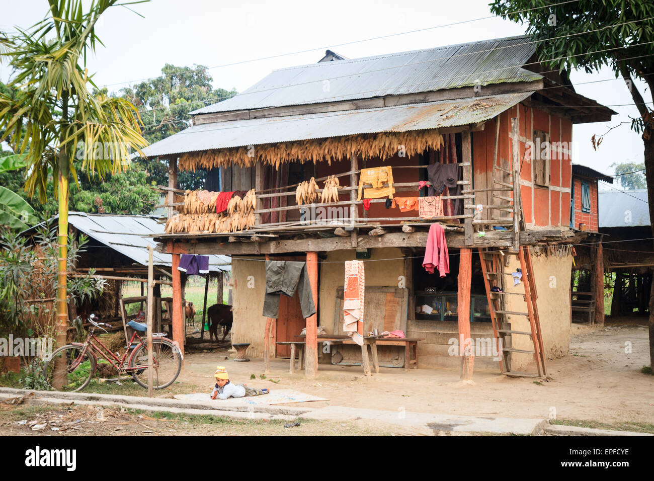 Nepal Village House Stock Photos Nepal Village House Stock