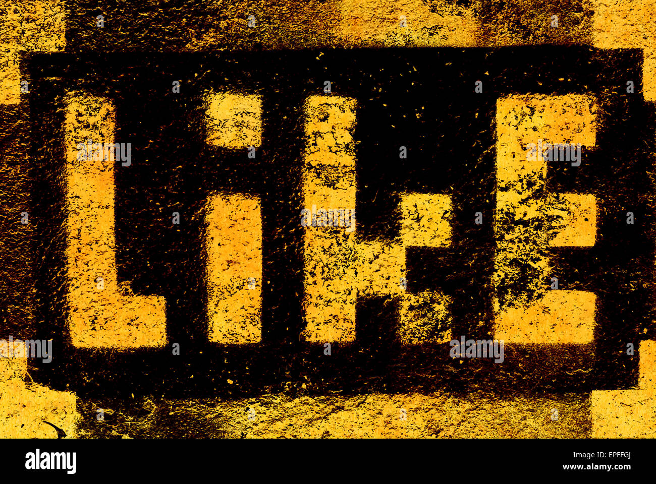 Social media networking concept: pixelated sign with Like text word ...