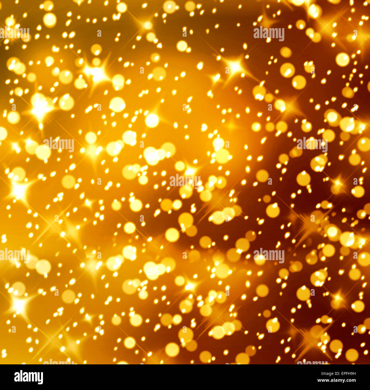 Christmas snowy background with gold and white stars Stock Photo - Alamy