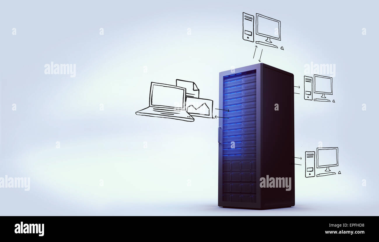 Composite image of cloud computing doodle Stock Photo - Alamy