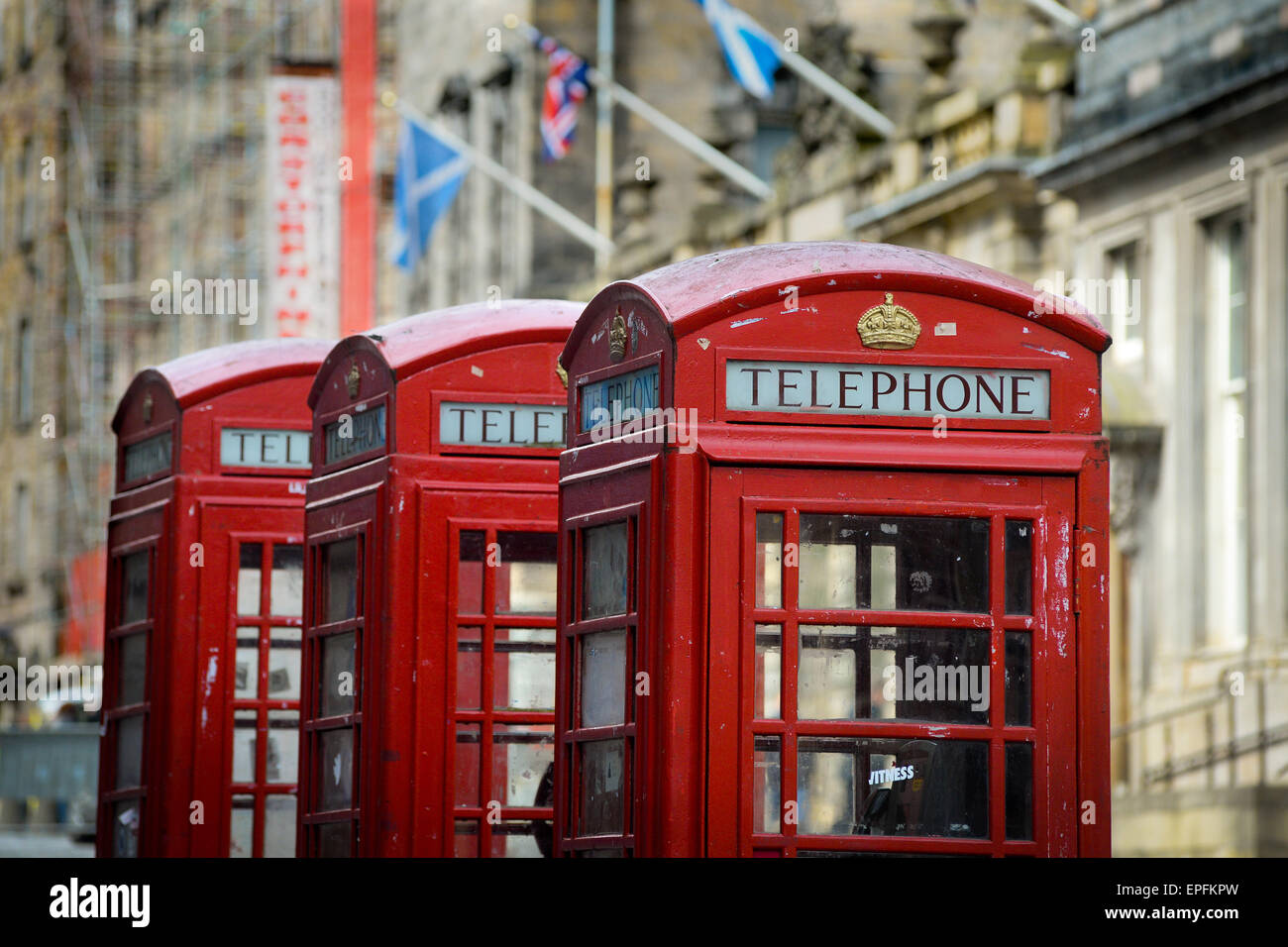 Kiosk Number 6 the iconic Red Telephone Box Stock Photo
